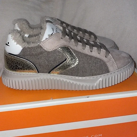 NWT VOILE BLANCHE Lipari Geniune Shearling Lined Sneaker - Picture 9 of 14